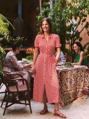 Boden Libby Jersey Short Sleeve Midi Dress US 8P
